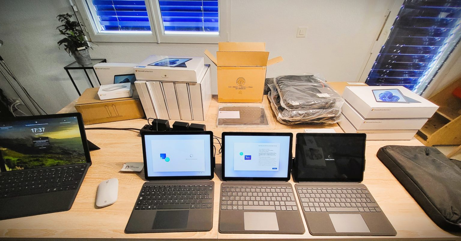 Tablettes Microsoft Surface Go 3 préparées pour le conseil communal